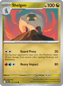 Pokémon-Karte Shelgon 113/159