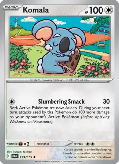 Pokémon-Karte Komala 129/159
