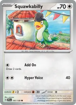 Pokémon-Karte Squawkabilly 141/159