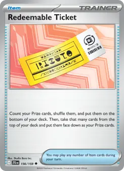 Pokémon-Karte Redeemable Ticket 156/159