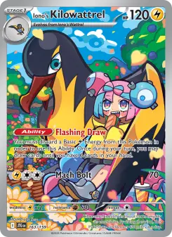 Pokémon-Karte Iono's Kilowattrel 163/159