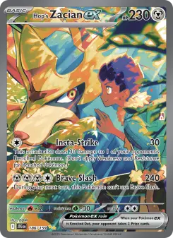 Pokémon-Karte Hop's Zacian ex 186/159