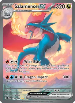 Pokémon-Karte Salamence ex 187/159