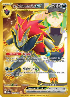 Pokémon-Karte N's Zoroark ex 189/159