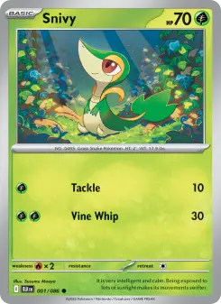 Pokémon-Karte Snivy 001/086