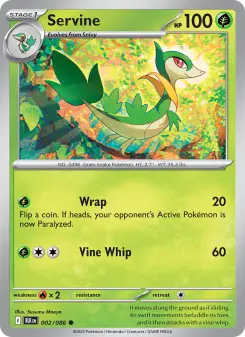 Pokémon-Karte Servine 002/086