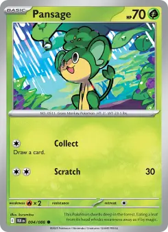 Pokémon-Karte Pansage 004/086