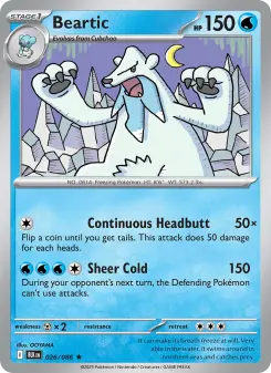 Pokémon-Karte Beartic 026/086