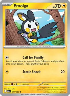 Pokémon-Karte Emolga 029/086