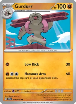 Pokémon-Karte Gurdurr 048/086