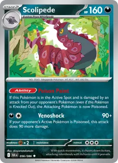 Pokémon-Karte Scolipede 056/086