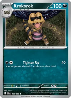 Pokémon-Karte Krokorok 058/086