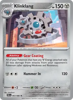 Pokémon-Karte Klinklang 063/086
