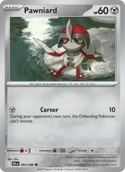Pokémon-Karte Pawniard 064/086