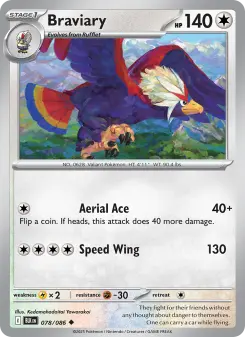 Pokémon-Karte Braviary 078/086