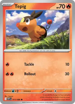 Pokémon-Karte Tepig 011/086