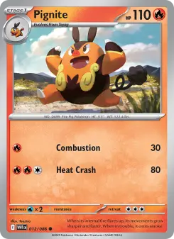 Pokémon-Karte Pignite 012/086