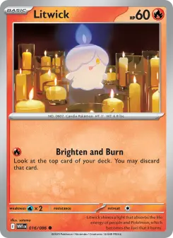 Pokémon-Karte Litwick 016/086