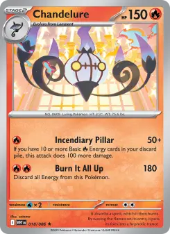 Pokémon-Karte Chandelure 018/086