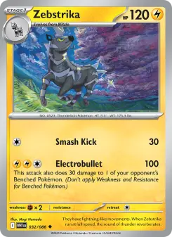 Pokémon-Karte Zebstrika 032/086