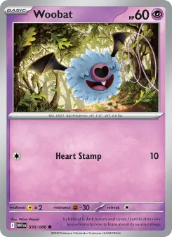 Pokémon-Karte Woobat 036/086