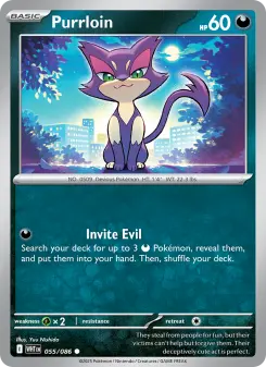 Pokémon-Karte Purrloin 055/086