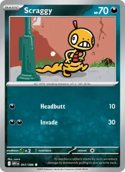 Pokémon-Karte Scraggy 057/086