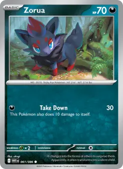 Pokémon-Karte Zorua 061/086