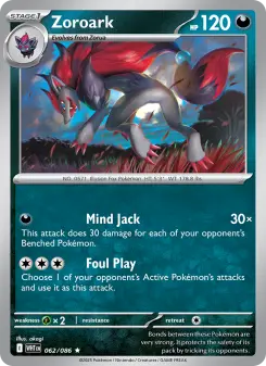 Pokémon-Karte Zoroark 062/086