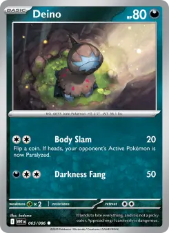 Pokémon-Karte Deino 065/086