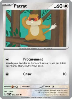 Pokémon-Karte Patrat 072/086