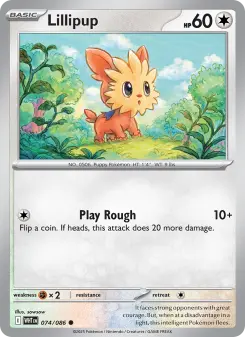 Pokémon-Karte Lillipup 074/086