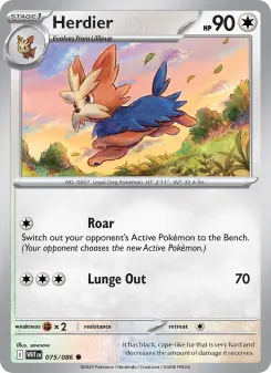 Pokémon-Karte Herdier 075/086