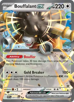 Pokémon-Karte Bouffalant ex 077/086