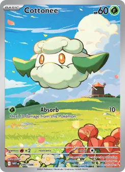 Pokémon-Karte Cottonee 090/086
