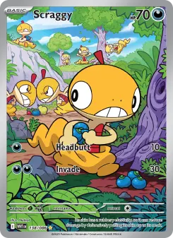 Pokémon-Karte Scraggy 138/086