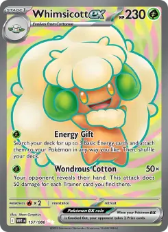 Pokémon-Karte Whimsicott ex 157/086
