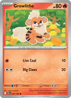 Pokémon-Karte Growlithe 027/182