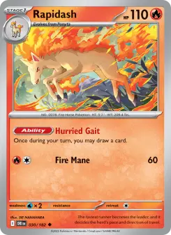 Pokémon-Karte Rapidash 030/182