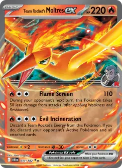 Pokémon-Karte Team Rocket's Moltres ex 031/182