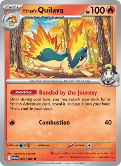 Pokémon-Karte Ethan's Quilava 033/182