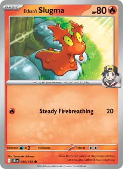 Pokémon-Karte Ethan's Slugma 035/182