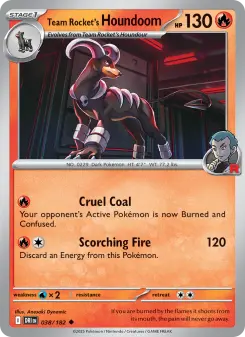 Pokémon-Karte Team Rocket's Houndoom 038/182