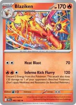 Pokémon-Karte Blaziken 042/182