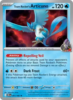 Pokémon-Karte Team Rocket's Articuno 051/182