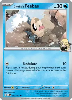 Pokémon-Karte Cynthia's Feebas 052/182
