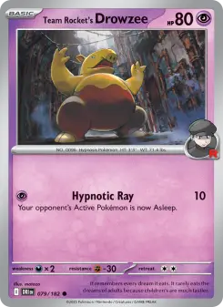 Pokémon-Karte Team Rocket's Drowzee 079/182