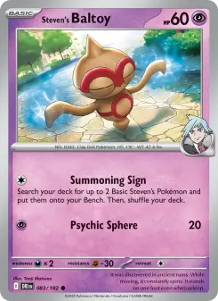 Pokémon-Karte Steven's Baltoy 083/182