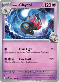 Pokémon-Karte Steven's Claydol 084/182