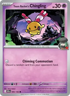 Pokémon-Karte Team Rocket's Chingling 085/182